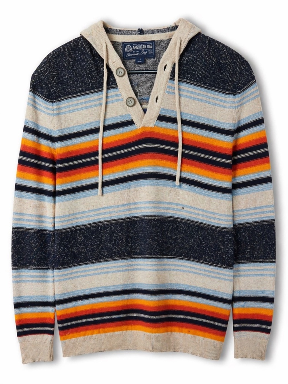 NWT American Rag Striped Sweater Men’s Small Coastal Preppy Beach Knit Pullover